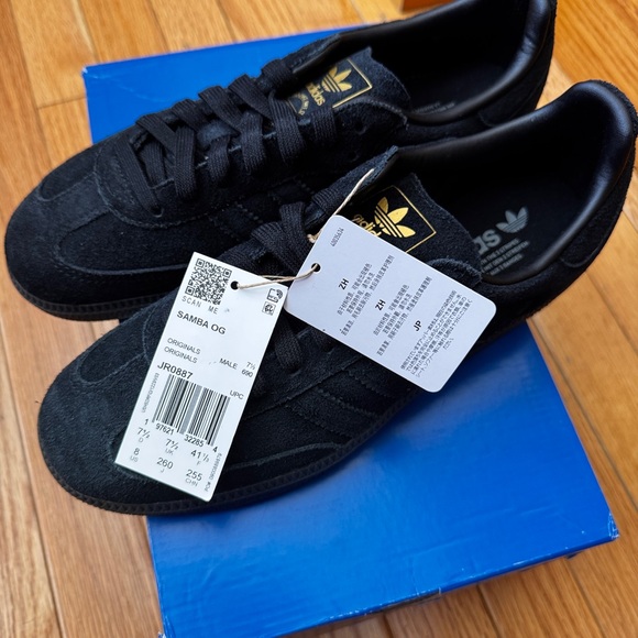 Adidas Black Suede Samba OG Sneakers - Picture 3 of 5